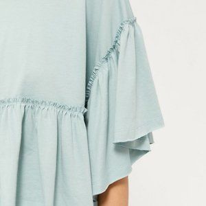 UO babydoll top in light teal